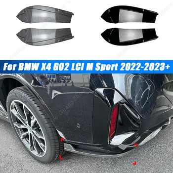 BMW X4 G02 LCI M Sport 2022-2023+ Gloss Black Automašīnas Aizmugurējo Buferi un Lūpu Spoilers Difuzoru Canards Sadalītāja Aizsargs Meklēšana