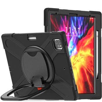 Bruņotais Triecienizturīgs Silikona PC Stāv Lietu Vāku iPad Pro12.9 2020/2018 Ar Zīmuli Slots