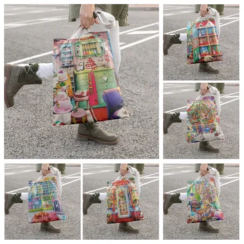 Ceļojumu maisiņš tote somas sievietēm organizators Shopper soma, audekls Kosmētikas soma grims, Uzglabāšana Shopper soma