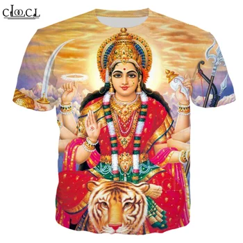 CLOOCL Indiešu Dieviete 3D Drukas Vīriešu, Sieviešu T Krekls ar Harajuku Fashion Īsām Piedurknēm T 2021. Gada Vasarā Karstā Pārdošanas Iela Unisex Topi