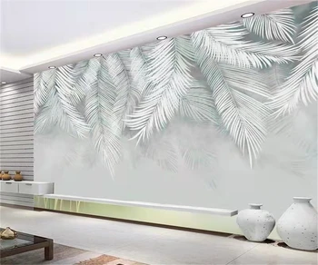 Custom tapetes Eiropas tropu rainforest lapas mūra mājas dekorēšana dzīvojamā istaba guļamistaba 3d tapetes papel de parede