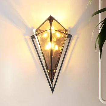 Deyidn Mūsdienu Ziemeļvalstu dizaina stila viesnīca eju guļamistabas gultas, sienas lampas dzintara dūmu pelēks kristāla stikla skaisti LED sienas lampa