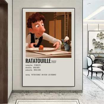 Disney Filmas Plakāts, Ratatouille Filmu Vintage Mākslas Izdrukas Klasiskā Ievads Druka Kanvas Glezna Guļamistabas Virtuves Sienas Dekori