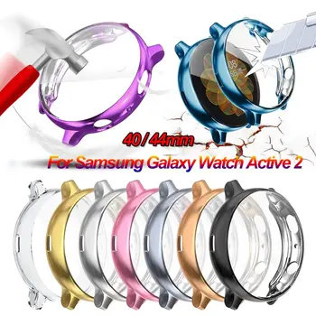 Electroplate TPU Gadījumā Pilnībā Segtu Screen Protector For Samsung Galaxy Skatīties Active 2 40 44mm Smart Augstas Kvalitātes Piederumi