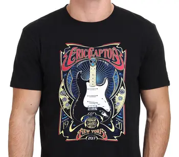 Eric Clapton Tour Plakātu New York 2017 Mākslas T Krekls Vīriešu Melns Izmērs:S 3Xl Lēti Pārdot 100% Kokvilnas T Krekli Zēniem