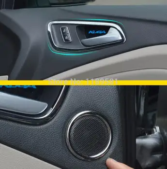 Ford Escape Kugas 2013 2014 2015 2016 ABS Chrome iekšējā apdare Durvju Roktura Apdare Auto Piederumi Uzlīmes