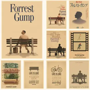 Forrest Gump Klasiskās Filmas PLAKĀTS, Retro Plakāta Mājās, Bārs, Kafejnīca Art Sienas Uzlīmes Kolekcija Attēlu Tapetes Apdare