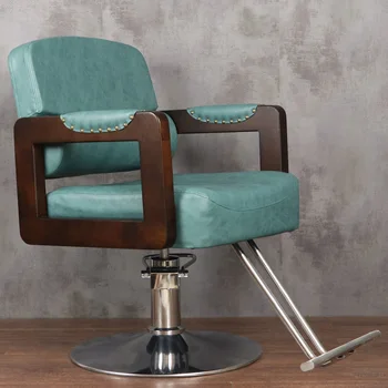 Frizieru krēsli,specializētās regulējams un pielāgojams, daudzfunkcionāls matu salons,retro stila masīvkoka krēsli