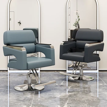 Frizētava Krēsli Barbershop Grims Profesionālā Nagu Skaistumkopšanas Salons Uzņemšanas Salonu Aprīkojums Sedia Girevole Mēbeles HY