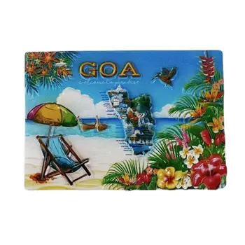 Goa-Indijas Ledusskapja Magnēts, Suvenīru, Degunradžu, Ceļojumu Piemiņas, Magnētiskās Uzlīmes, Dāvanu, Mājas Dekorēšanas Piederumi