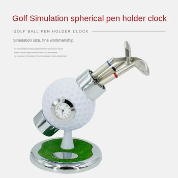 Golfa Dāvanu Pulksteni, Pildspalvu Turētājs Simulācijas Forma Lodveida Pildspalvu Turētājs Dāvana Golfa Bumbu, Golfa Piederumi