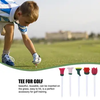 Golfa Tees Professional Izturīga & Ilgstošu Gumijas Tees Samazinātu Berzi & Palielināt Attālumu Ilgstošu Profesionālo Ziedu