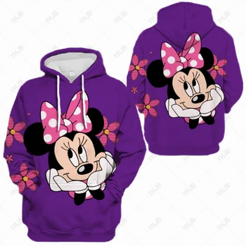 Halloween Modes pelēkā vārna Mickey Minnie Mouse Disney Retro Gadījuma Y2k Aizver Sieviešu Kleita Halloween Kapuces Džemperis