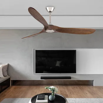 High-end retro griestu ventilators bez gaismas 52/60 collu ar tālvadības pulti ēdamistaba un dzīvojamā istaba spēcīgas vēja DC 220 volti