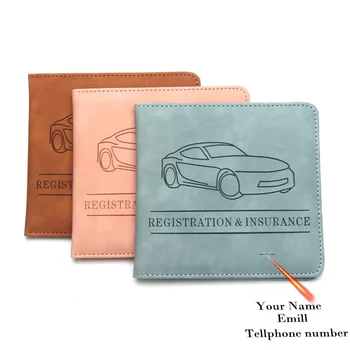 Individualizētu Auto Dokumenta Auto Reģistrācijas un Apdrošināšanas Turētāju Automašīnas Reģistrācijas un Apdrošināšanas Kartes Turētāju, Seifs