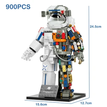 JAKI Spaceman Ķieģeļu Dekoru Astronauts Bloki Bērni Ēkas Rotaļlietas Radošo Kosmosa Modelis Puzzle Kosmosa Izpētīt Montāža Zēni Dāvanu