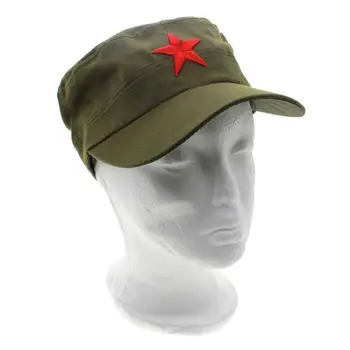 Jaunas Dāvanas Sarkanā Zvaigzne Unisex Vintage Audums Patrulē Militārās Cepures Zaļā Dzīvoklis Armijas Klp