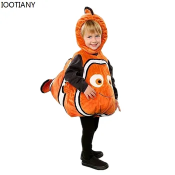 Jaunu Cute Zivju Cosplay Pieaugušo Nemo Tērpu Bērnu Clownfish Nemo Tērpu Toddler Bērniem Halloween Puse Karnevāls Purima Drēbes