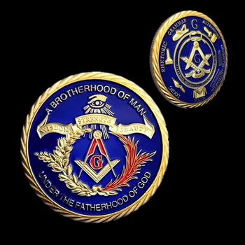Jaunu Karstā Brīvmūrnieki Masonu Challenge Monētas Freemasons Brālība, Ka Tēva Dieva Mūrnieks Piemiņas Monētas Kolekcionējamus