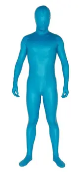 Jaunu materiālu Halloween cosplay kostīmu zeķubikses jumpsuit matēts zilā krāsā Bodysuit Zentai Uzvalki, Blūzes
