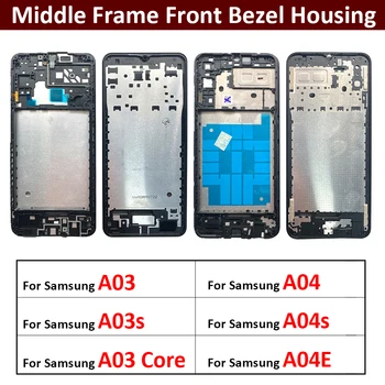 Jaunā Samsung A02s A03s A03 Core A04 A04s A04E LCD Rāmja Vidū Rāmja Bezel Mājokļu Rezerves Daļas Priekšējais Rāmis