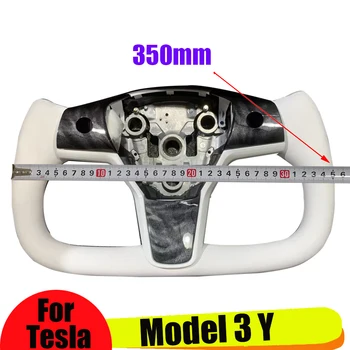 Jūgs Stūre Par Tesla Y 3 Apkures pēc Izvēles Personalizētu Pielāgota Nekustamā Oglekļa Šķiedras Jūgs Roktura Modelis 3 Y 2017. 2023