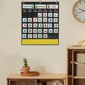 Kalendārs Kabatas Diagrammas Klasē Kalendārs ar 89 Kartes un 3 Āķiem Izglītības Kalendārs Bērniem Mācību Mājas Bērnudārzs