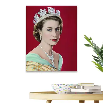 Karaliene Elizabete II Piemiņas Plakāts Lielbritānijas Karaliene Piemiņas Fotogrāfiju, Plakātu Sienas bez rāmja Art Print Atmiņā Viņas