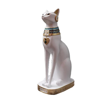 Kaķis Statuja Rotājumu Ēģiptes Kaķis Statuetes Radošo Ēģiptes Bastet Kolekcionējamus Statuetes Kaķu Dievietes Statuja, Svece Īpašnieks