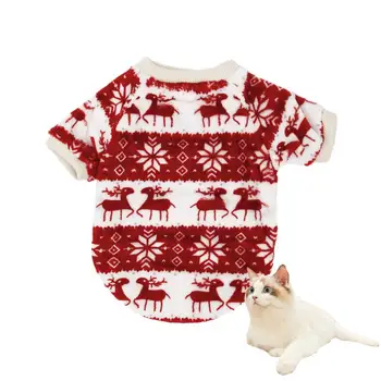 Kaķis Ziemassvētku Trikotāža Kucēns, Kaķēns Ziemassvētku Mīksta Veste Džemperis Kaķi Outwear Tērpiem Tēmu Puse Ziemassvētku Puse Ziemassvētkiem