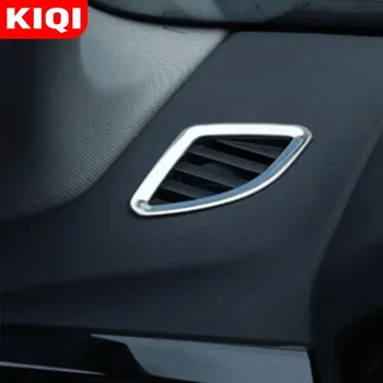 KIQI Auto Chrome Priekšējais Gaisa Ventilācijas Vāciņš Melns, Gaisa Kondicionēšanas iekārta Uzlīme BMW X1 F48 2016 2017 2018 2019 2020 Uzlīmes Aksesuāri