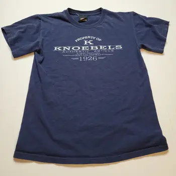 Knobels T-Krekls Mens S Prarie Kalnu Zilā Tee Y2k 56