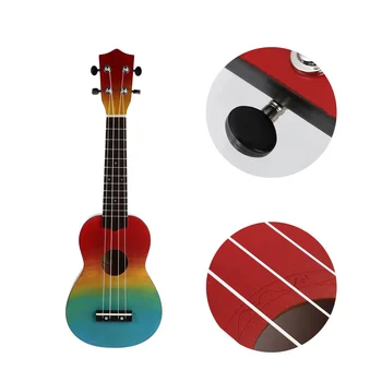 Koka Modelis Iesācējs havajiešu ģitāra Akustiskā Stīgu Instrumentu Bērniem Chidren Mūzikas Mācīšanās ģitāra havajiešu Ģitāra ar Mugursoma Mājas
