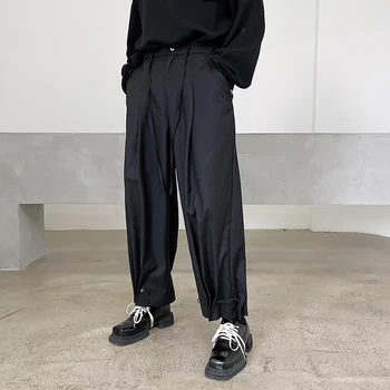Korejas tīrtoņa Krāsu Taisni Vīriešu Bikses Lielgabarīta Gadījuma Modes Zaudēt Uzvalku Bikses Vīriešu 2023 Jaunākās Stila Bikses V52
