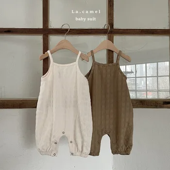 Korejiešu Stilā 2023 Vasaras New Baby Sling Romper Bērnu Vasaras Apģērbu