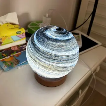 Kosmiskās Debesis Stikla Bumbu Guļamistaba Nightlight Creative Planet Apdare Roku Darbs, Guļamistaba Dekorēšana, Dzimšanas Dienas Dāvana