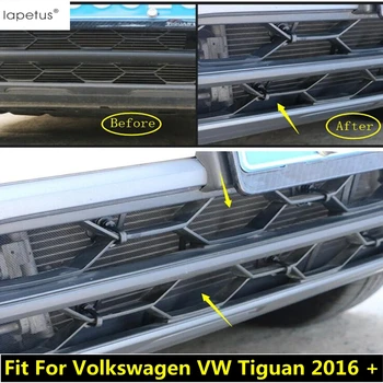 Lapetus Piederumi der Volkswagen, VW Tiguan 2016 - 2020 Priekšā Galvu Režģi Ievietotu Neto Skrīninga Acs Molding Vāciņu Komplekts Apdare