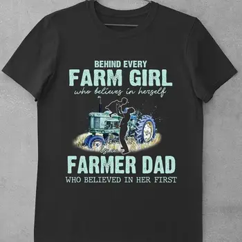 Lauksaimnieks, Tētis Un Meita T-krekls Smieklīgi, Sakot, Dāvanu Meita Lauksaimniecības Tee Behin