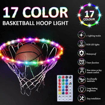 LED Basketbola Stīpas Gaismas IP67 Waterproof Bateriju Darbināmas Basketbola Loka LED Gaismas Krāsa Mainās Nakts Gaisma Basketbola Piegāde