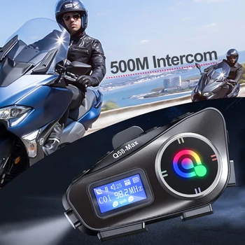 Lielu Ekrānu Ķivere Domofons Motociklu Ķiveres Austiņas Bluetooth BT5.3 Q58 iekšējo telefonu Ar LED gaismas FM Atbalsta SD
