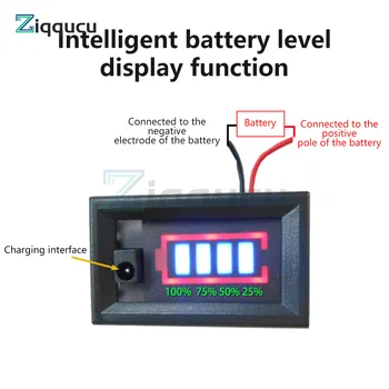 Litija Bateriju Līmeņa Indikators Jauda Modulis Ni-MH 11.1 V 12V 12,6 V LED Displejs Elektriskā Transportlīdzekļa Akumulatora Enerģijas Testeris