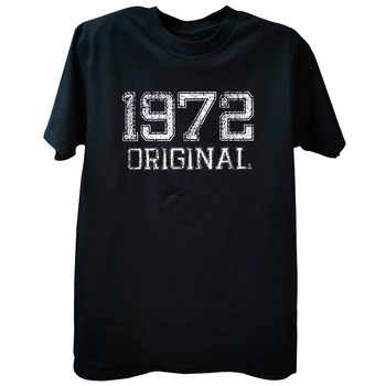 Made In 1972 Oriģinālo Vintage T-Krekls Vīriešu Kokvilnas T Krekls Tētis Tēva 50 Gadu Vecs Īsām Piedurknēm Tees Jaunas Ielidošanas Topi, T-Veida