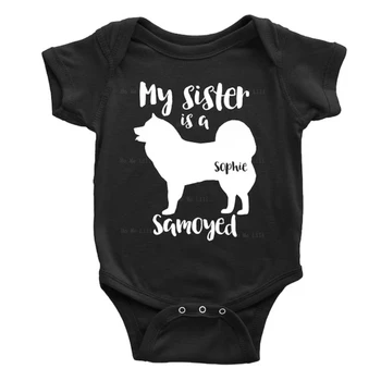 Mana Māsa Ir Samoyed Bērnu Bodysuit Funny Baby Toddler Krekls Suņu Meitene Dāvanu Zēnu Drēbes Dušas Dāvanu