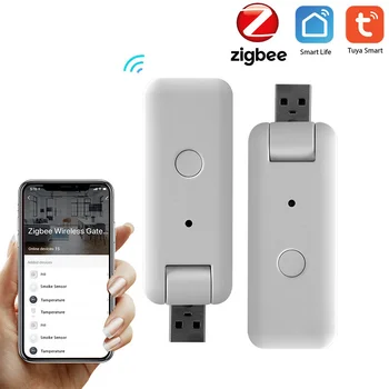 Mazo USB Bezvadu Vārteju Tuya Zigbee Saprātīga Vārti Balss Kontroles, Drošības, Privātuma Aizsardzība Smart Home Skatuves Saikne