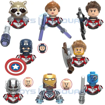 Melnā Atraitne Raķetes Thor Dzelzs Ant Captain America Cilvēks Jenots Miglājs Hawkeye Modeļa Bloki KM Ķieģeļi Komplekts Dāvanas, Rotaļlietas X0233