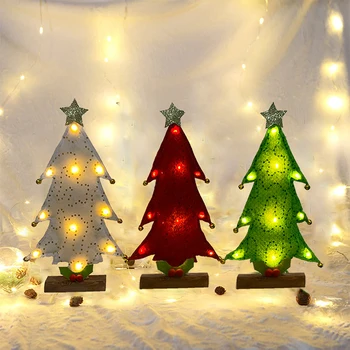 Mini Desktop Gaismas Ziemassvētku Eglītes Ar LED Lampām Amatniecības Rotas, Dāvanu Bērniem Mājās Kāzām Jaunais Gads Ziemassvētki Festivāls Apdare