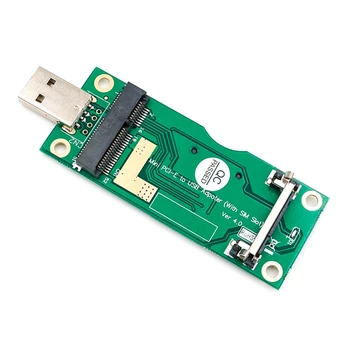 Mini PCI-E USB Adapteris Ar SIM 8Pin Kartes Slots WWAN/LTE Modulis