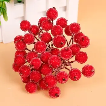 Mini Ziemassvētku Matēta Augļu Ogu Holly Mākslīgo Ziedu Dekori Sausie Ziedi Mājas Sienas Dekors Mākslīgie Ziedi