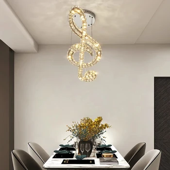 Modern home decoration, kristāla lustras, kāpņu Kulons lampas, dzīvojamās istabas Piekariņu gaismas, salona apgaismojums,