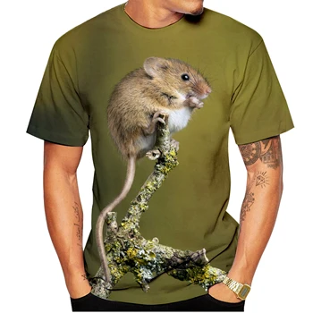 Modes Kāmis T-Krekls Iet Ielas Augstas Kvalitātes Gadījuma Dzīvnieku T Krekls Vīriešiem Smieklīgi Modes T-Krekls